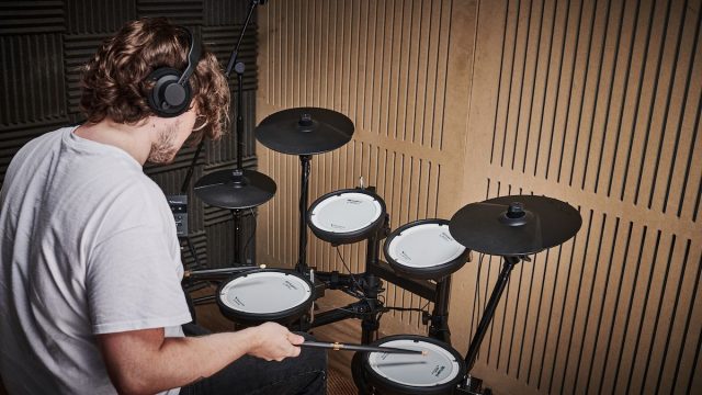 Learn the drums on an electric drum kit.
